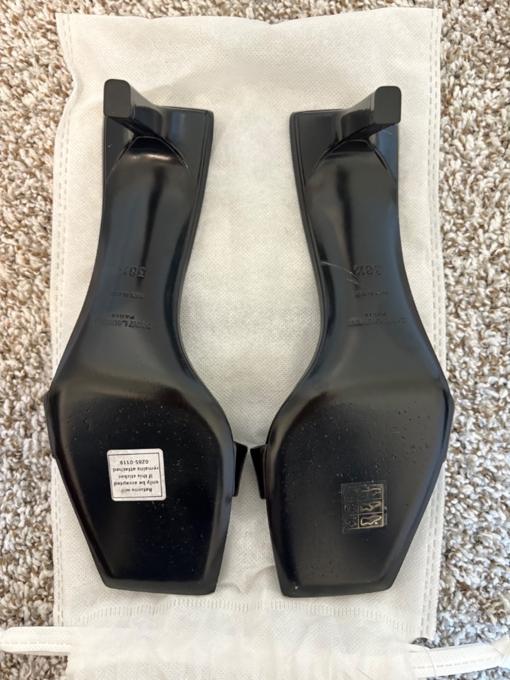 Saint Laurent Leather Heel Slides - Picture 3 of 4